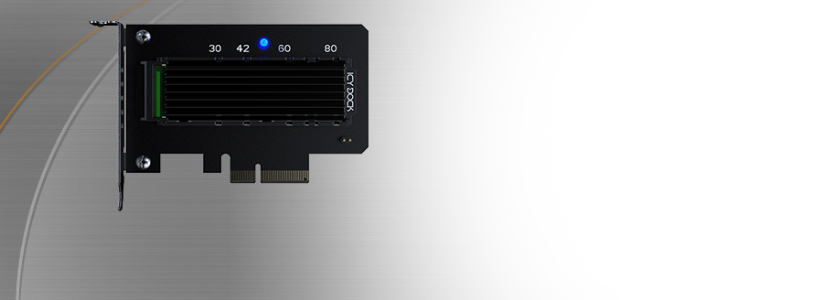 M.2 NVMe SSD to PCIe Adapter Card With Aluminum Heatsink