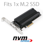 1 x adapter M.2 PCIe 3.0/4.0 NVMe SSD do PCIe 4.0 x4 z radiatorem i wspornikiem PCIe 